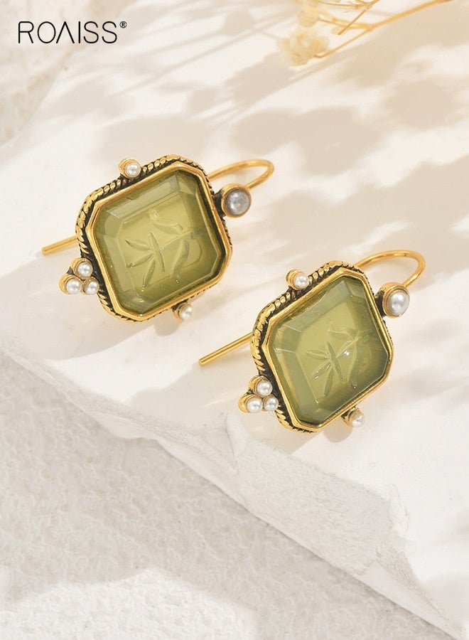 رويس إكسسوارات نسائية جديدة ومميزة بتصميم هندسي متعدد الاستخدامات، مرصعة بالأحجار الكريمة عالية الجودة، أقراط أذن أنيقة - Image 1