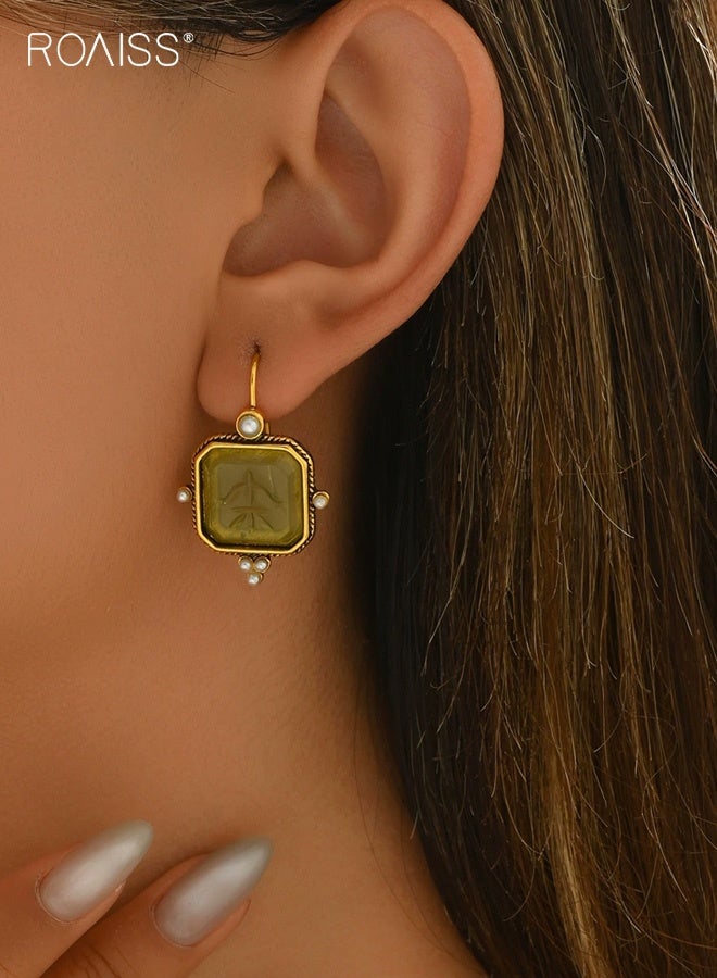 رويس إكسسوارات نسائية جديدة ومميزة بتصميم هندسي متعدد الاستخدامات، مرصعة بالأحجار الكريمة عالية الجودة، أقراط أذن أنيقة - Image 3