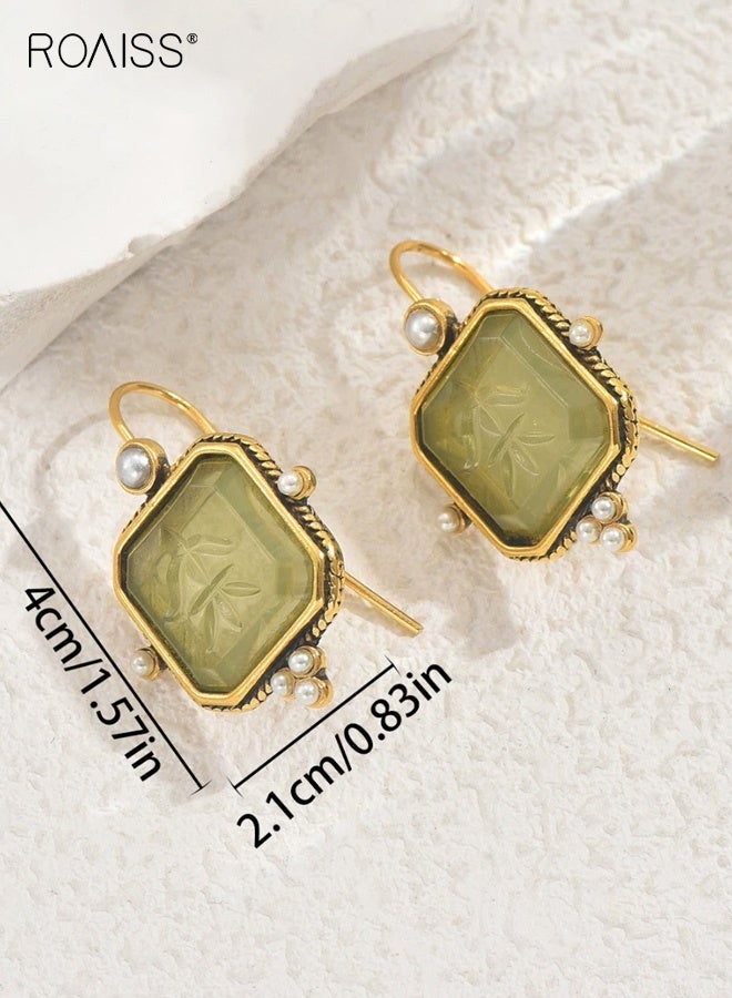 رويس إكسسوارات نسائية جديدة ومميزة بتصميم هندسي متعدد الاستخدامات، مرصعة بالأحجار الكريمة عالية الجودة، أقراط أذن أنيقة - Image 2