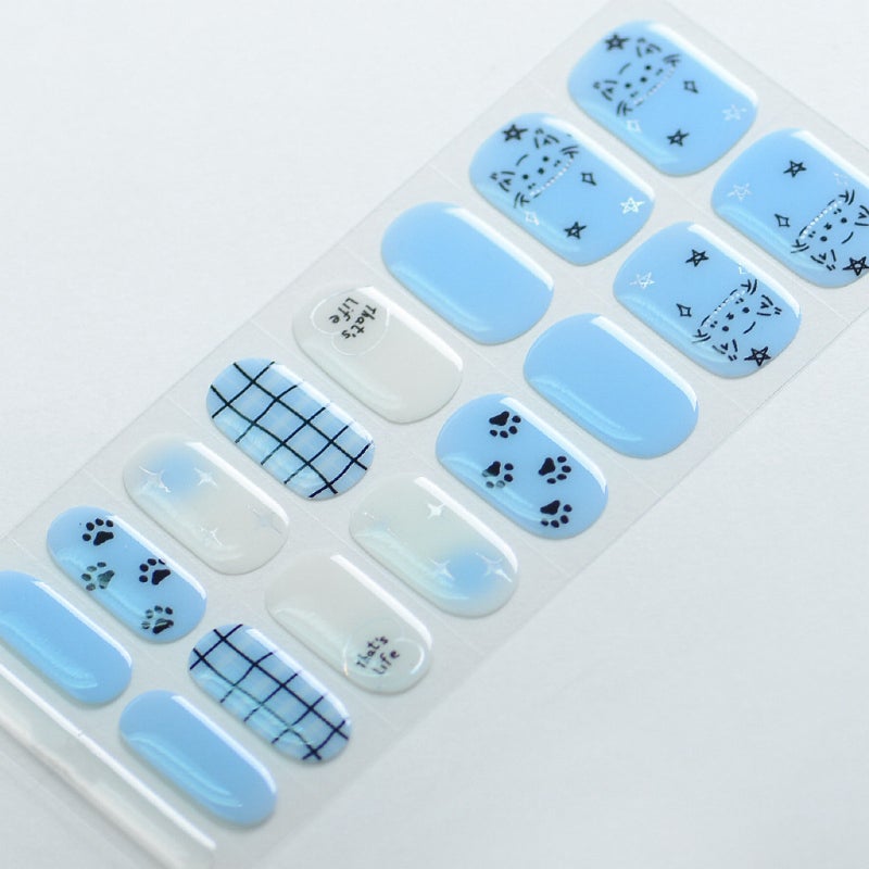 Semi closed gel nail sticker, semi closed gel nail sticker, need UV/LED light, gel nail polish packaging, fashion design, female nail art sticker - Image 1