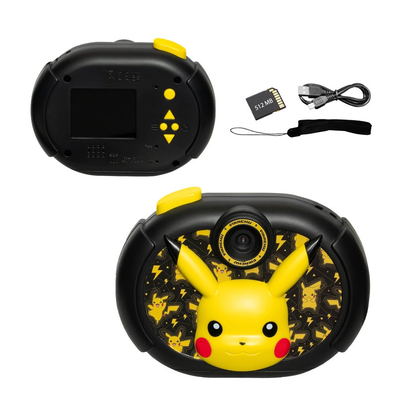 eKids Pokemon Pikachu Kids Camera with SD Card, Digital Camera for Kids with Video Recording and Built-in Digital Stickers (Pokemon) - Image 1