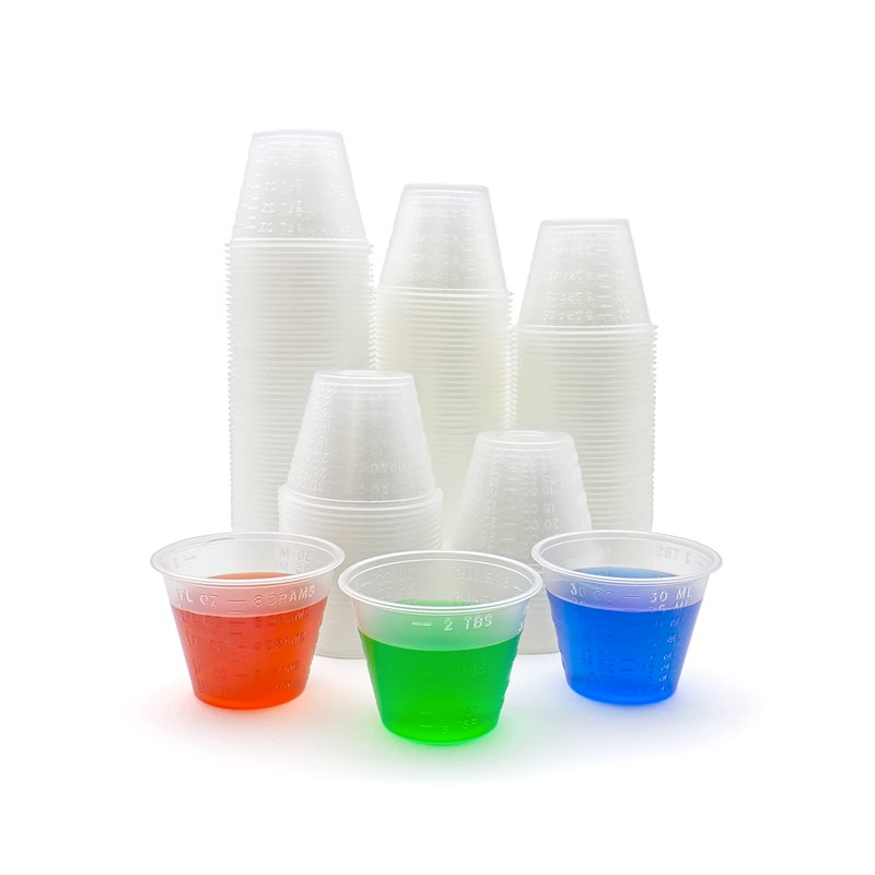 Eight30east Eight30east  200ct 1oz Disposable Graduated Medicine Cups NonSterile for Mixing and Measuring Resin Epoxy Oils Paint Cooking Stain and more 