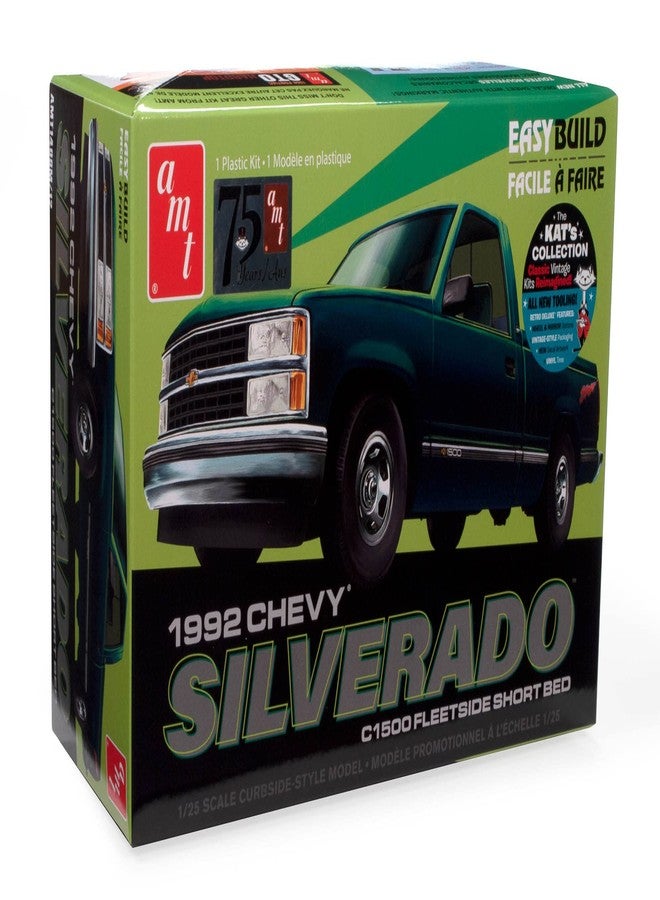 AMT 1992 Chevrolet Silverado Shortbed Fleetside Pickup Easy Build 1:25 Scale Model Kit - Image 1