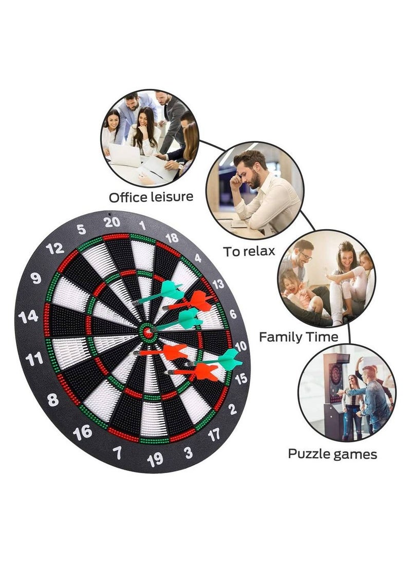 UB - Archery Dart Board Safety Rubber Game Set with 6 Soft Tip Arrow and Support Frame - Image 1
