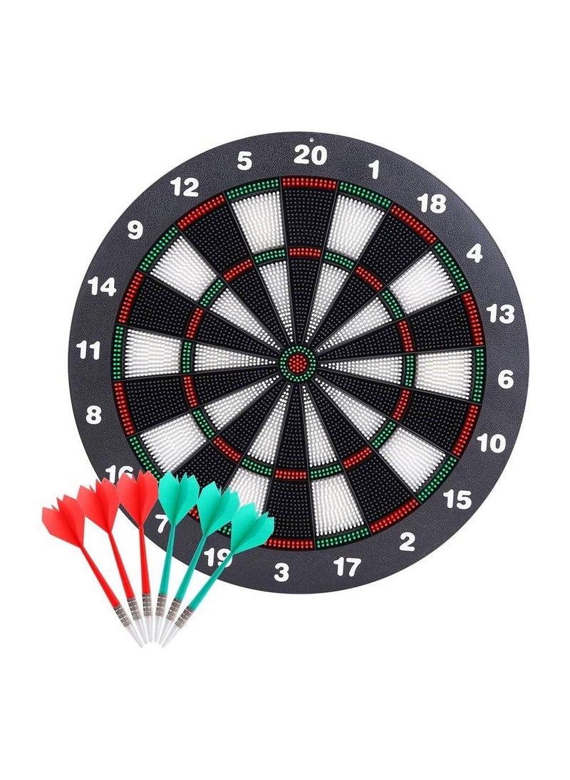 UB - Archery Dart Board Safety Rubber Game Set with 6 Soft Tip Arrow and Support Frame - Image 1