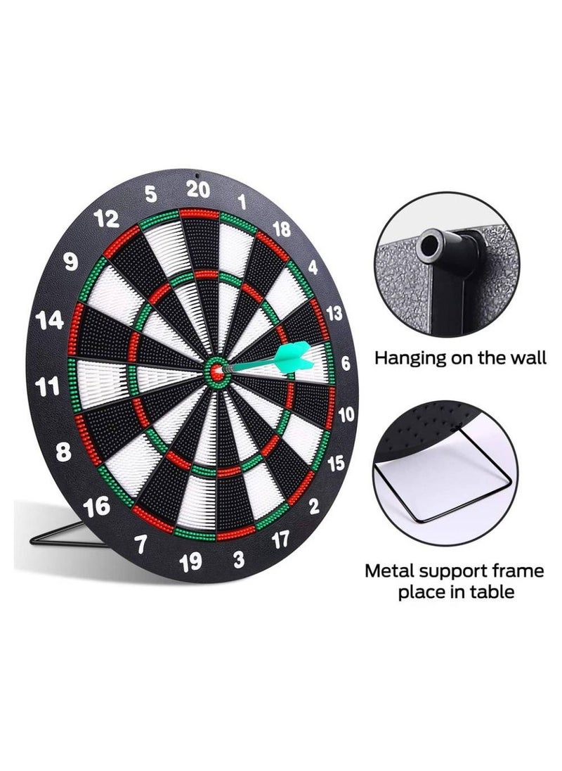 UB - Archery Dart Board Safety Rubber Game Set with 6 Soft Tip Arrow and Support Frame - Image 1
