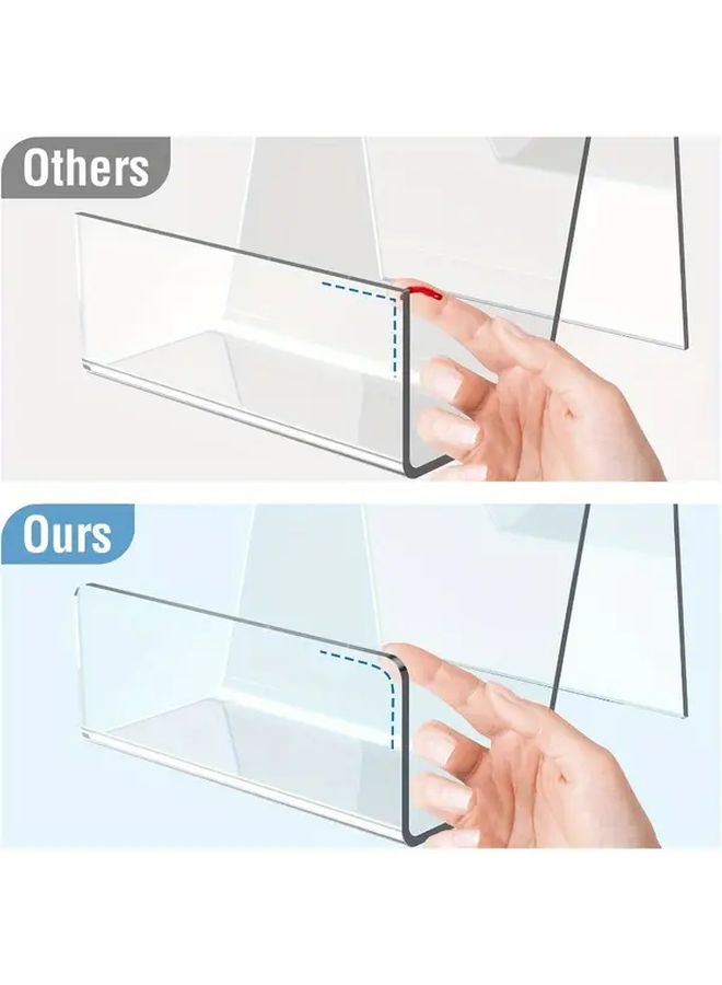 Variant Color Heavy Duty Acrylic Easel Display Stand 6 Pack Wide Base A Frame Holder - Image 3