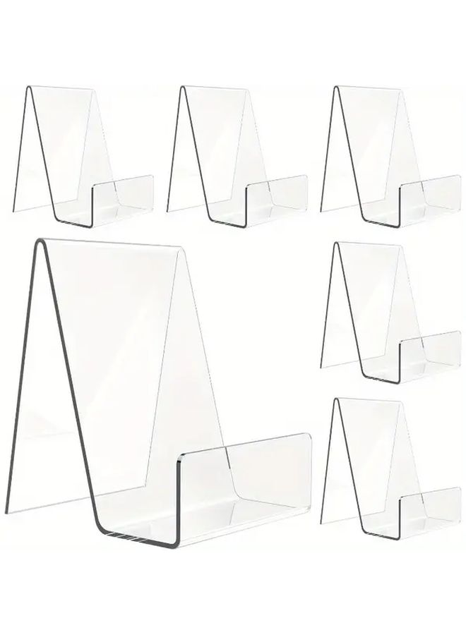 Variant Color Heavy Duty Acrylic Easel Display Stand 6 Pack Wide Base A Frame Holder - Image 1