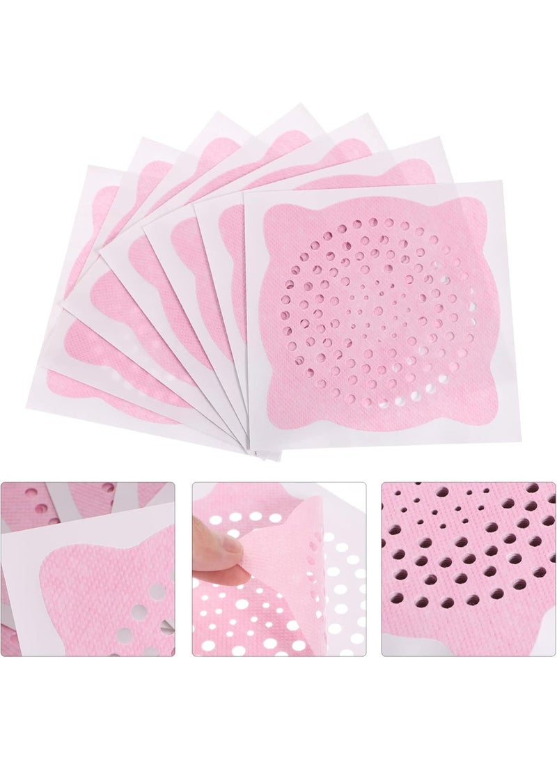 100 ملصق تصريف دش للاستخدام مرة واحدة، غطاء تصريف، ملصقات تصريف الأرضية، ملصقات مصفاة الحوض، صائد الشعر، ملصقات مجاري الشعر للحمام، غرفة الغسيل، حوض الاستحمام، المطبخ، الحوض، والمزيد - Image 1