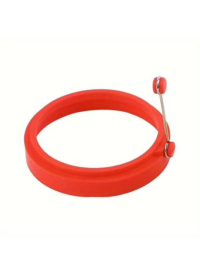 Red Silicone Omelette Maker Non Stick Easy Flip Round Egg Mold - Image 5