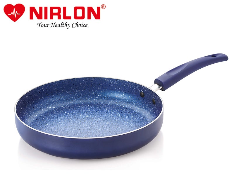 Nirlon Cooking Aluminium Non Stick Induction Base Bling Fry Pan with Glass Lid [24cm] - Image 4