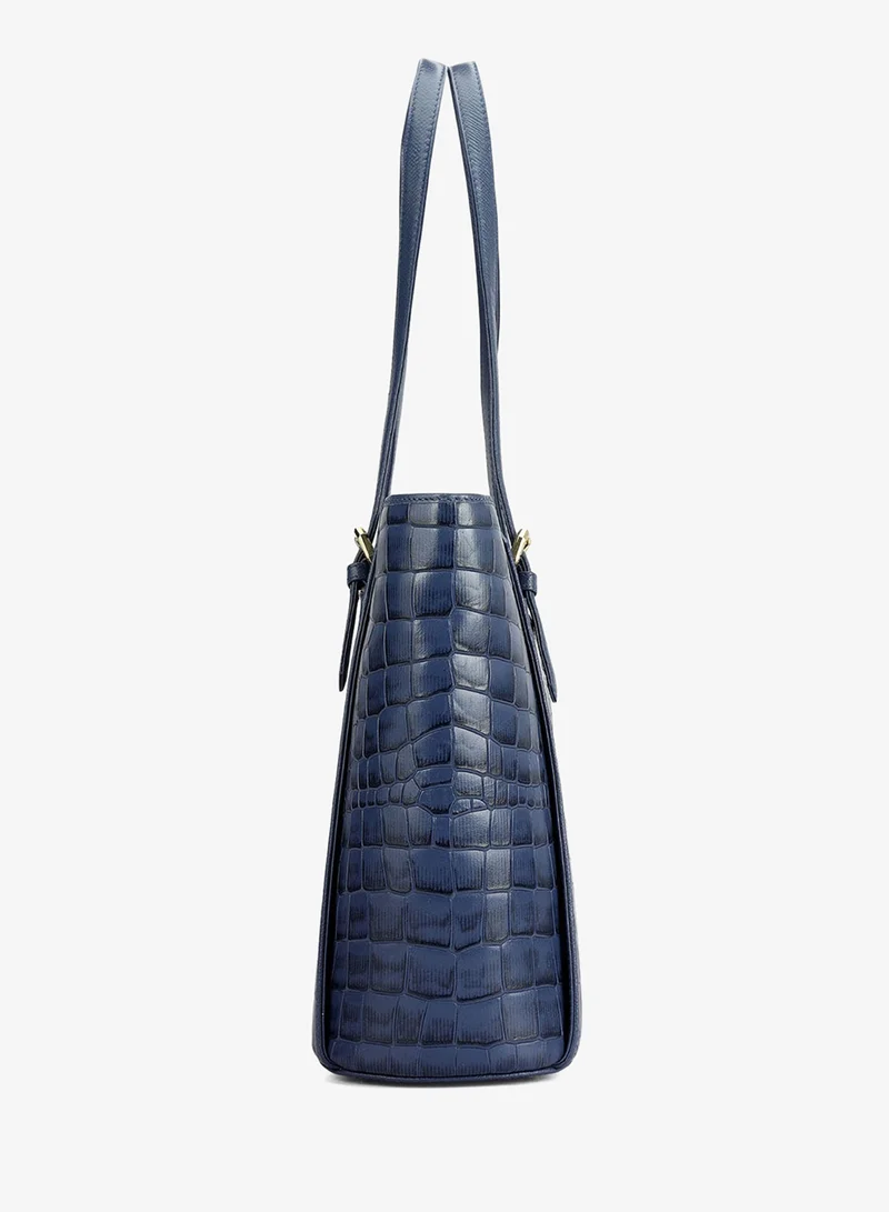 Da Milano Stardust Medium Croco Leather Tote - Stardust for Women | Best Price UAE