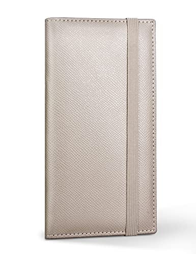 Yarnic Checkbook Cover for Personal Checkbook, Checkbook Holder with Pen Holder & Built-in Clear Plastic Divider for Duplicate Checks (Sand) - Image 1