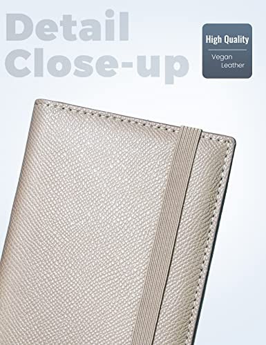 Yarnic Checkbook Cover for Personal Checkbook, Checkbook Holder with Pen Holder & Built-in Clear Plastic Divider for Duplicate Checks (Sand) - Image 5
