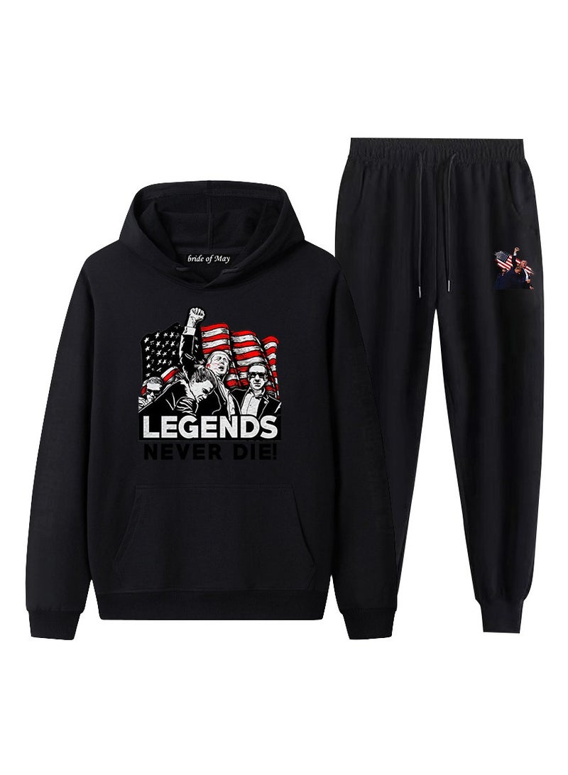 KUYING New Trump Printed Long Sleeved Sports Suit - Image 1