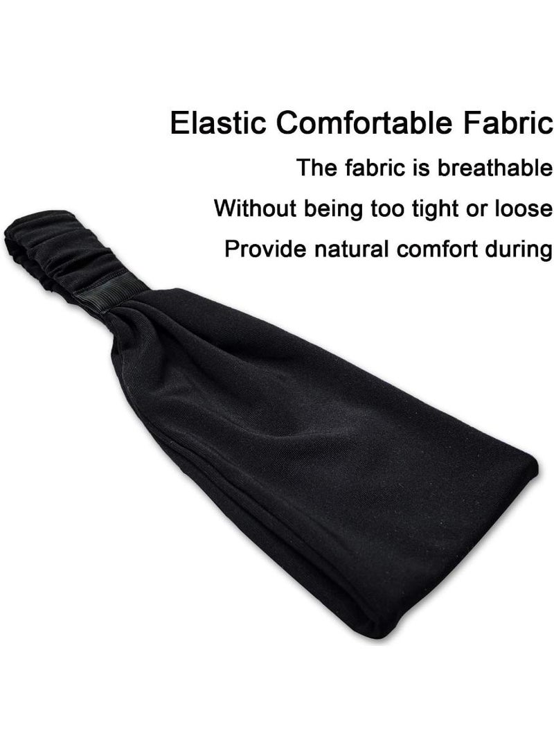 خاجول 5 عبوات عصابة رأس نسائية للياقة البدنية للنساء، عصابة شعر رياضية ماصة للرطوبة، عصابة شعر يوغا مرنة ناعمة غير قابلة للانزلاق، عصابة شعر رياضية مريحة للياقة البدنية والجري والصالة الرياضية وتمارين السفر - Image 3