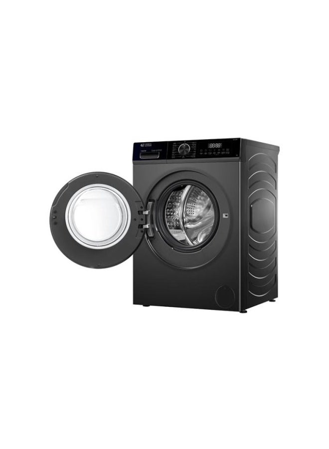 جنرال سوبريم غسالة تعبئة أمامية 8 كيلو, 15 برنامج , موتور إنفيرتر BLDC ، خاصية القفل الذاتي للباب، فضي غامق. - Image 3