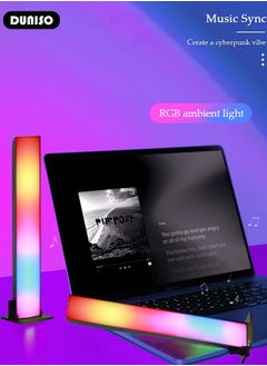 DUNISO مجموعتان من قضبان الضوء الذكي، قضبان ضوء RGB مع أوضاع الموسيقى وأوضاع المشهد، قضيب ضوء ملون بلوتوث مع تحكم عبر التطبيق الذكي للألعاب، الصور، الكمبيوتر، زخرفة الغرفة  - Image 2