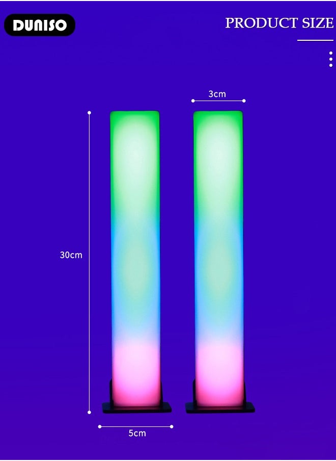 DUNISO 2 Pcs Smart Light Bars, RGB Light Bars with Music Modes and Scene Modes, Bluetooth Color Light Bar with Smart App Control for Gaming, Pictures, PC, Room Decoration  - Image 4