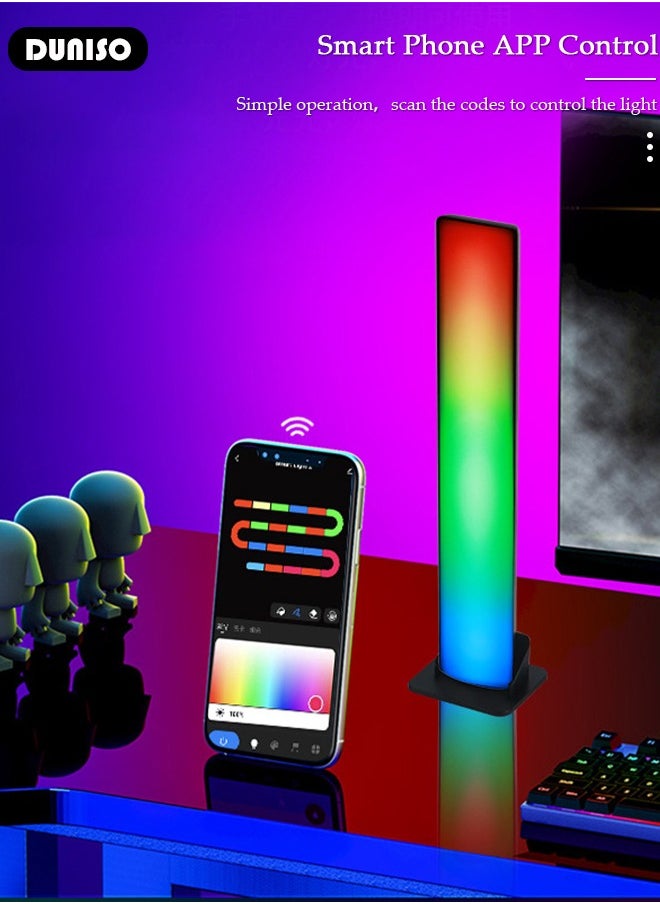 DUNISO 2 Pcs Smart Light Bars, RGB Light Bars with Music Modes and Scene Modes, Bluetooth Color Light Bar with Smart App Control for Gaming, Pictures, PC, Room Decoration  - Image 3