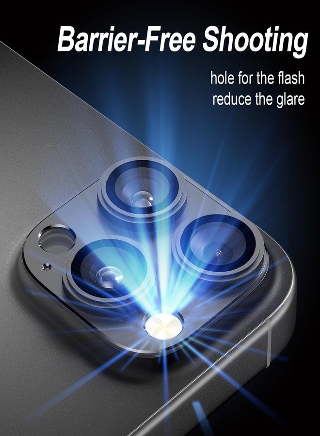 KISMER 2 Pack Camera Lens Protector for iPhone 14/15/16 Pro & Pro Max Tempered Glass Camera Cover Lens Aluminum Alloy Metal, for iphone 16 pro max camera lens protector, Clear Photography, Black - Image 4