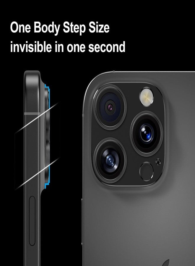 KISMER 2 Pack Camera Lens Protector for iPhone 14/15/16 Pro & Pro Max Tempered Glass Camera Cover Lens Aluminum Alloy Metal, for iphone 16 pro max camera lens protector, Clear Photography, Black - Image 5