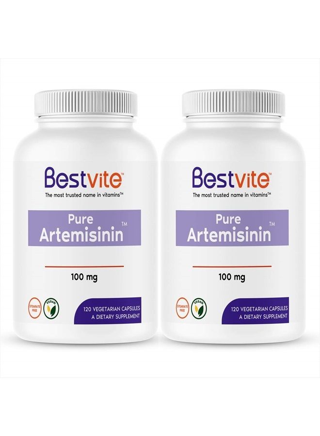 BESTVITE أرتيميسين 100 ملغ (240 كبسولة نباتية) (عبوتين) - بدون ستيرات - بدون عوامل تدفق - نباتي - خالي من الغلوتين - غير معدّل وراثيًا - Image 1