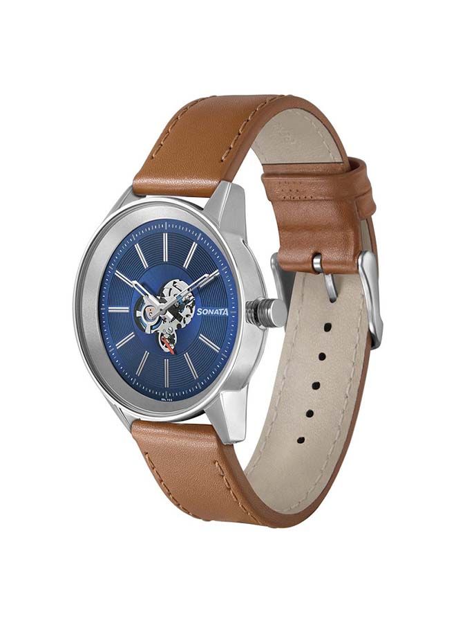 سوناتا ساعة يد جلدية دائرية كرونوغراف ٤٠ مم - Image 1