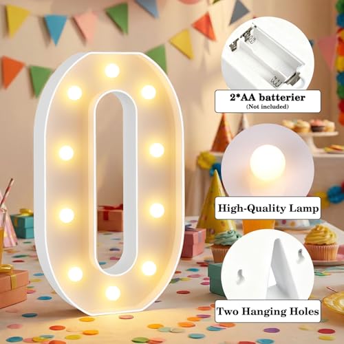 Obrecis 40th Birthday Decorations,12.6 Inch Marquee Numbers for 40th Wedding Anniversary Decorations,Light Up Numbers 40 Sign for Party Backdrop Wall,Table Decoration,Upgraded Large Size Number 40 - Image 3