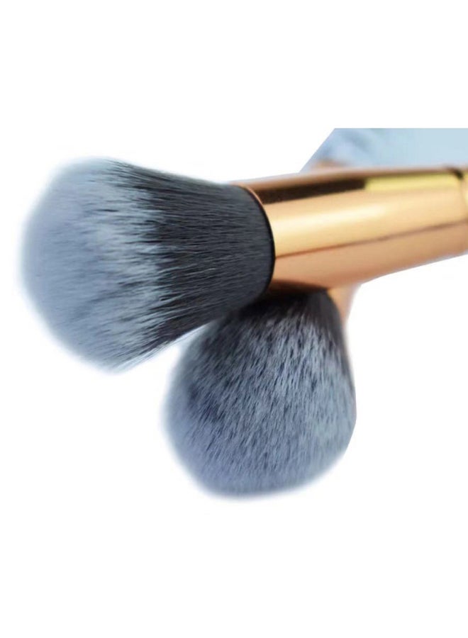 NIBEMINENT 10-Piece Make Up Brush With Bag White/Black/Rose Gold - Image 2
