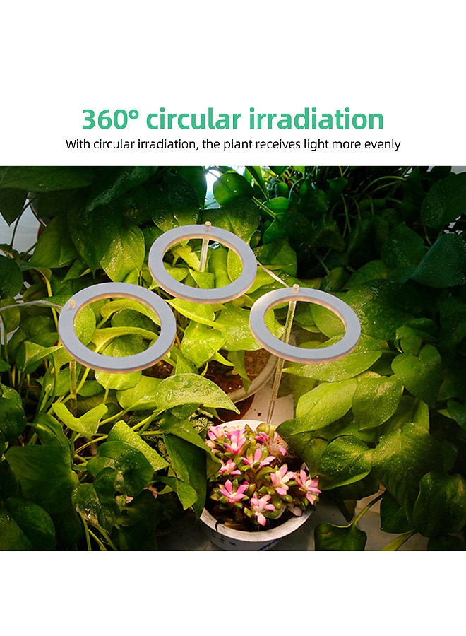 Generic Grow Lights for Indoor Plants 4 Heads 4.8W 34.5lm 80LED USB Powered Grow Light 8H/12H/16H Timer 5 Dimmable Brightness Plant Growing Lamps for Succulents / Mini Bonsai / Small Plants  - Image 3