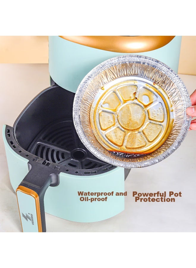 Faxilon Faxi Long Air Fryer Aluminum Foil Pans, 20 Pieces, 21cm, Disposable Aluminum Foil Bowls And Trays For Barbecue, Oven, And Takeout - Image 2