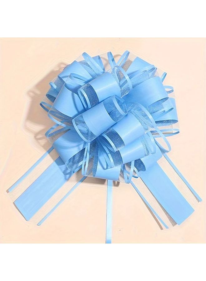 Sky Blue Pull Bows 6pcs For Gift Wrapping Christmas Wedding Birthday Valentine Decor - Image 1