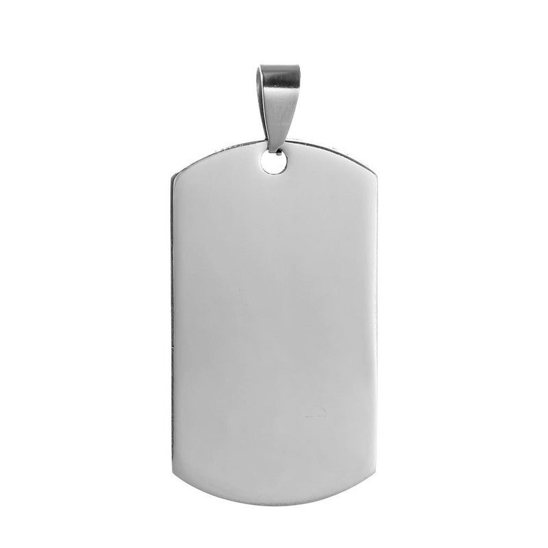 JGFinds Large Metal Stamping Blanks - 10 Pack, Stainless Steel Dogtags, Engraving Necklace Dog Tags Pendants, 2 Inch x 1 Inch - Image 2