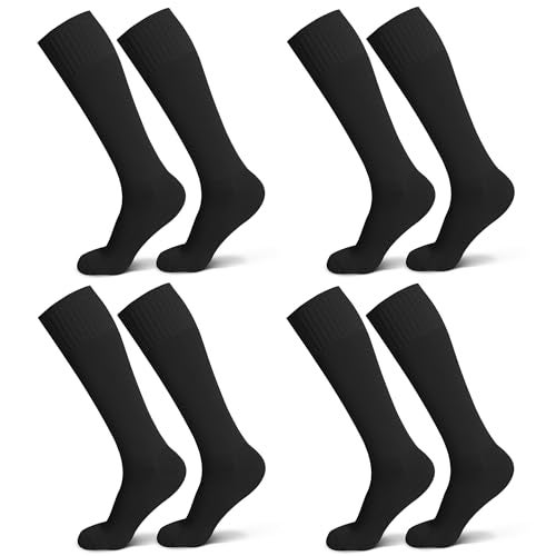 Raigoo Soccer Softball Baseball Football Socks for Youth Kids Boys and Girls Ages 4 to 16 Knee High Sport Athletic Socks - Image 1