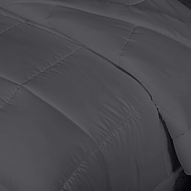 Utopia Bedding All Season Down Alternative Quilted Twin Comforter  Duvet Insert with Corner Tabs  Machine Washable  Bed Comforter (Grey) - Image 5