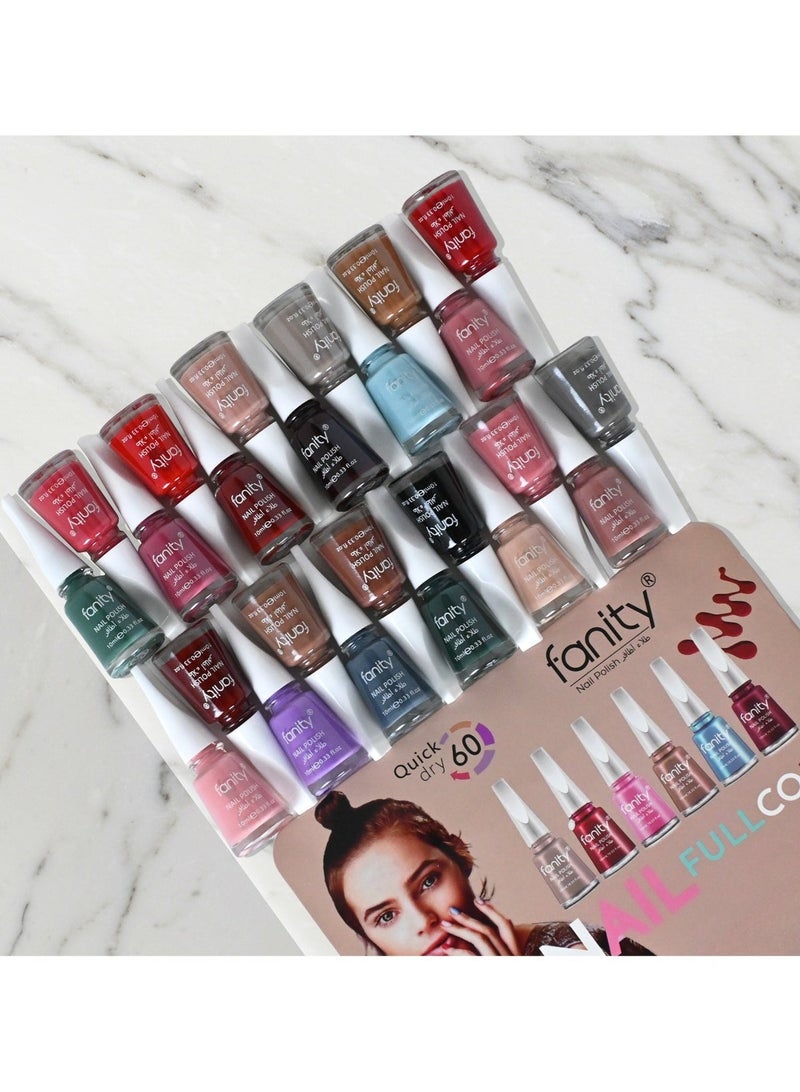 FANITY 24-Piece Nail Polish Set Multicolour - Image 1