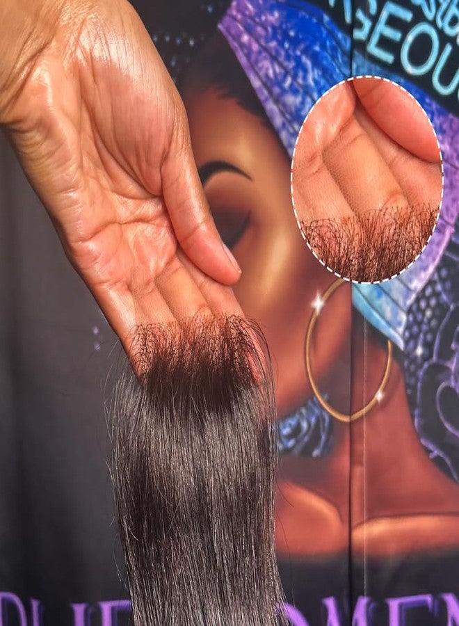 IVCoco 2x6 HD Lace Closure Straight Raw Human Hair, Deep Parting More Less Shedding than Regular Virgin Hair, Tiny Knots, 0.089mm Ultra-Thin SKIN-Melt HD Lace, Pre-plucked with Natural Hairline 12 Inch - Image 2