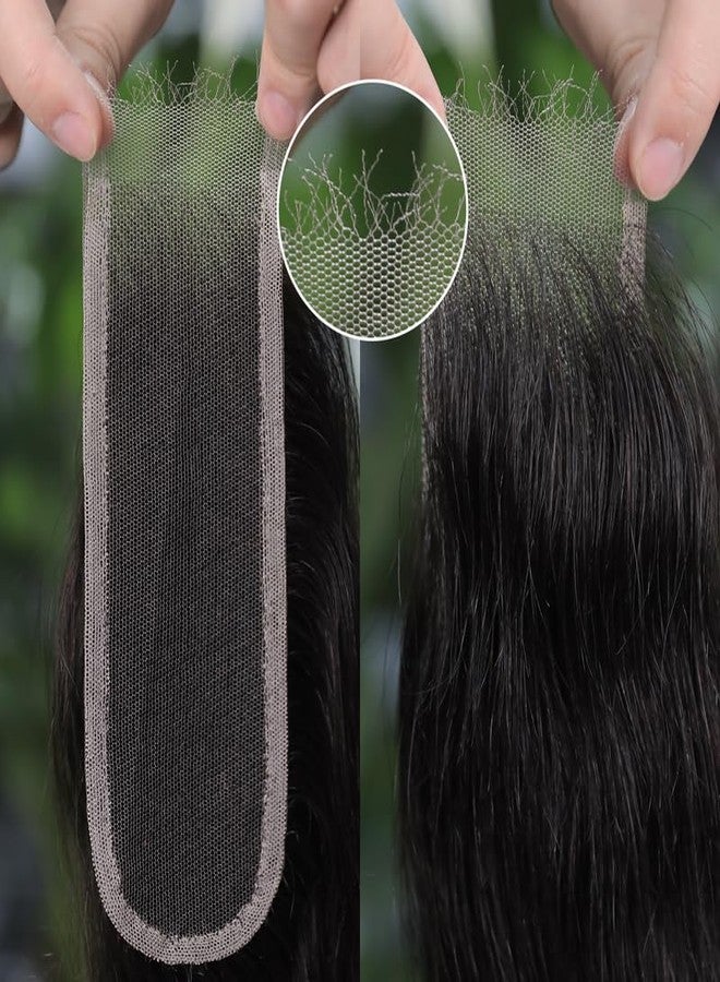 IVCoco 2x6 HD Lace Closure Straight Raw Human Hair, Deep Parting More Less Shedding than Regular Virgin Hair, Tiny Knots, 0.089mm Ultra-Thin SKIN-Melt HD Lace, Pre-plucked with Natural Hairline 12 Inch - Image 3
