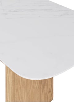 Malazhouse Ceramic and Oak Dining Table and 6 Oak Curved Dining Chairs – MZDRS012  - Image 3