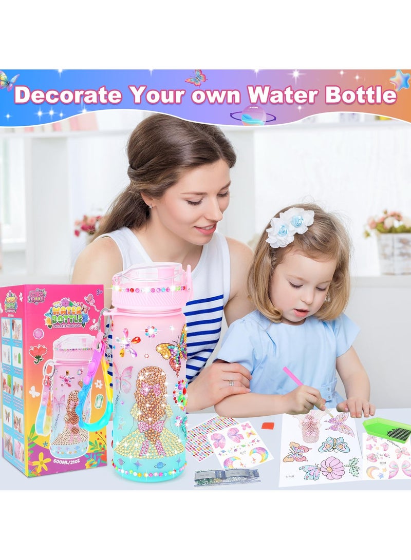 Mr. Penda Decorate Your Own Water Bottle Kits for Girls, Fun Arts and Crafts Gift Toys for Ages 3+, Gem Painting Crafts, Fun Arts and Crafts Gifts Toys for Girls Birthday (Pink)  - Image 5