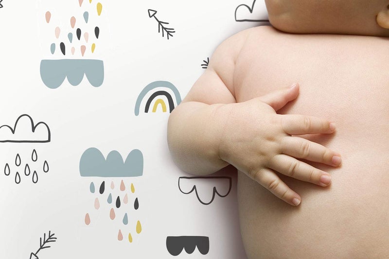 GRSSDER Stretchy Ultra Soft Bassinet Sheet Set 2 Pack, Universal Cradle Sheet for Rectangle, Oval, or Hourglass Bassinet Pad/Mattress, Crown and Cloud Bassinet Sheets for Baby Girl and Boy - Image 4