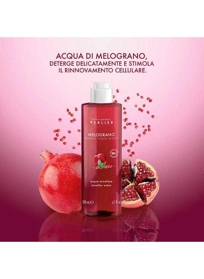Perlier Perlier Pomegranate Micellar Cleansing Water - Gentle Makeup Remover & Skin Refresher - Hydrating & Antioxidant-Rich Formula - 6.7 fl oz  - Image 2