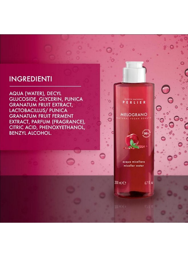 Perlier Perlier Pomegranate Micellar Cleansing Water - Gentle Makeup Remover & Skin Refresher - Hydrating & Antioxidant-Rich Formula - 6.7 fl oz  - Image 4