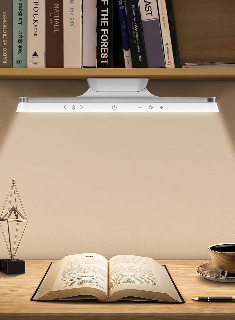 Magnetic LED Light Bar, Dimmable Table Desk Lamp with Touch Control, Rechargeable Study 3 Color Modes, Under Cabinet Lights Battery Operated for Kitchen Reading Wardrobe Cupboard