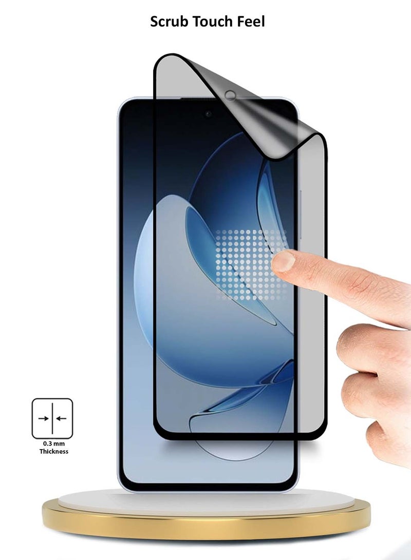Wtech Oppo Reno13 F 4G/5G 2025 Premium Nano Ceramic Full Glue Full Cover Matte Flexible Screen Protector (MSCNMN) - Clear/Black - Image 3