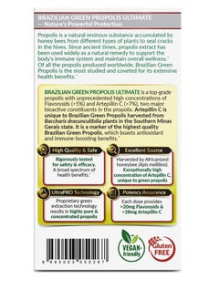 LABO Nutrition Brazilian Green Propolis Ultimate ultra strength  60 caps  - Image 2