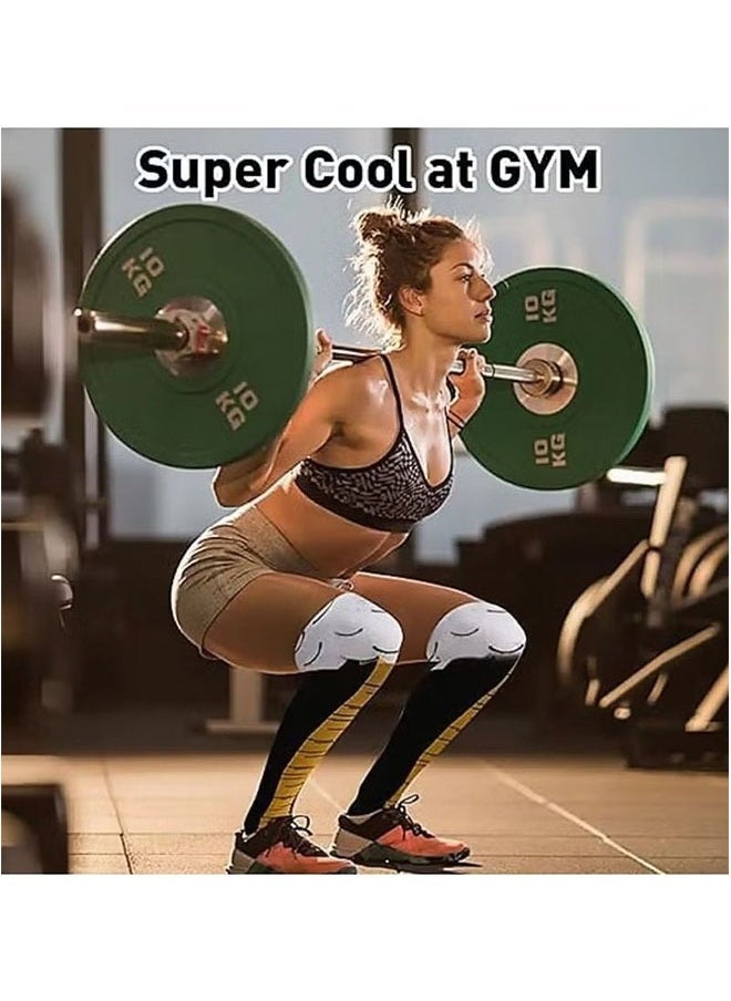 ZVEV 3 أزواج من جوارب أرجل الدجاج، جوارب أقدام الدجاج، جوارب قطنية عالية الركبة للنساء والفتيات بنمط مبتكر جوارب رياضية هزلية، هدايا مضحكة - Image 4