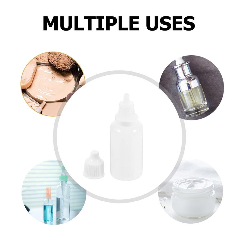 50pcs 20ml Plastic Squeeze Eye Dropper Bottles with White Caps Refillable Travel Containers - Image 4