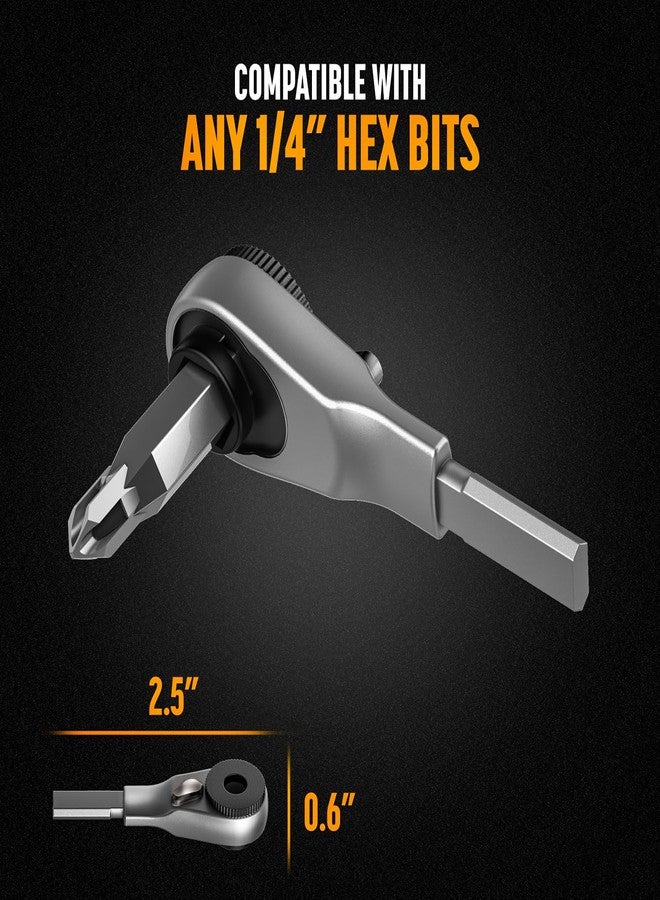 GALVANOX Flat-end Ratchet Driver Designed for Leatherman Models - Compatible with Multi-tool Flat Bit Kits and Standard 1/4" Hex Bits (Brushed Steel) - Image 2